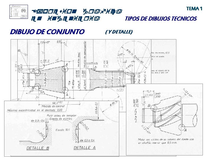 TEMA 1 Expresion grafica TIPOS DE DIBUJOS TECNICOS en ingenieria DIBUJO DE CONJUNTO (