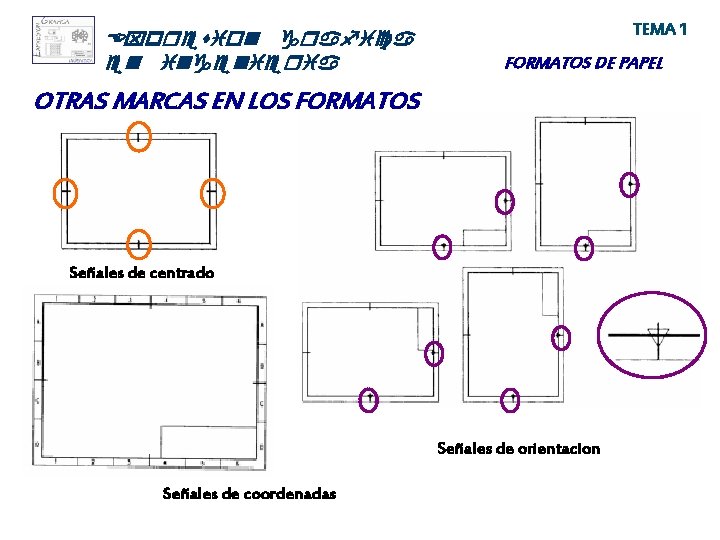 Expresion grafica en ingenieria TEMA 1 FORMATOS DE PAPEL OTRAS MARCAS EN LOS FORMATOS