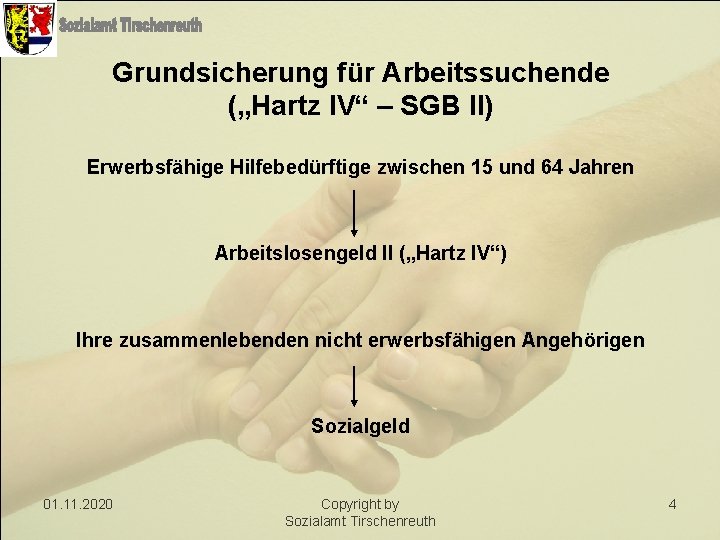 Grundsicherung für Arbeitssuchende („Hartz IV“ – SGB II) Erwerbsfähige Hilfebedürftige zwischen 15 und 64