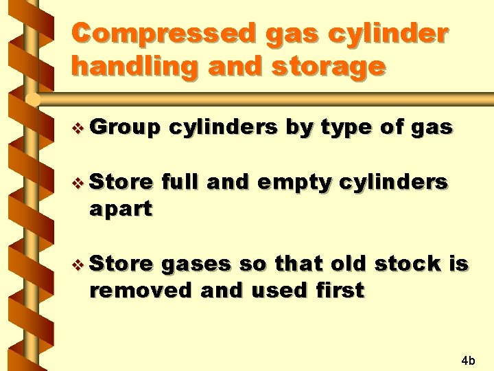 Compressed gas cylinder handling and storage v Group v Store apart cylinders by type