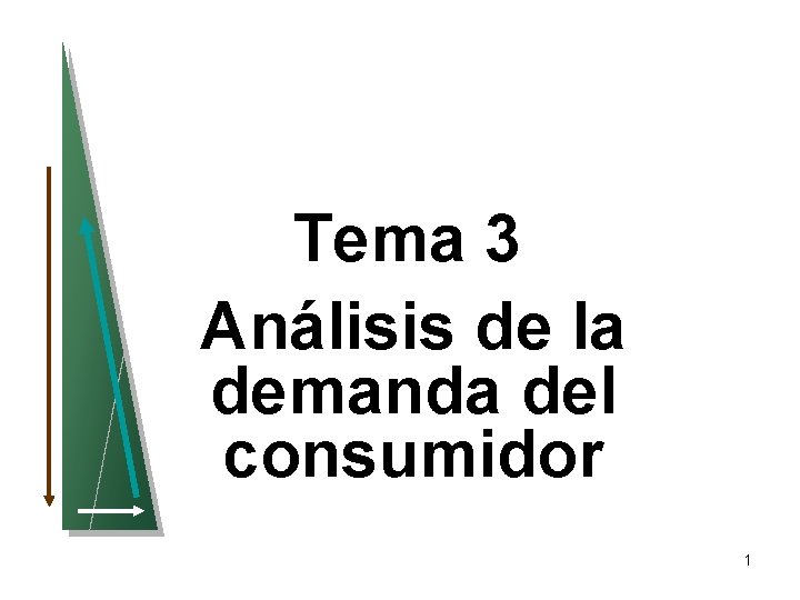 Tema 3 Análisis de la demanda del consumidor 1 