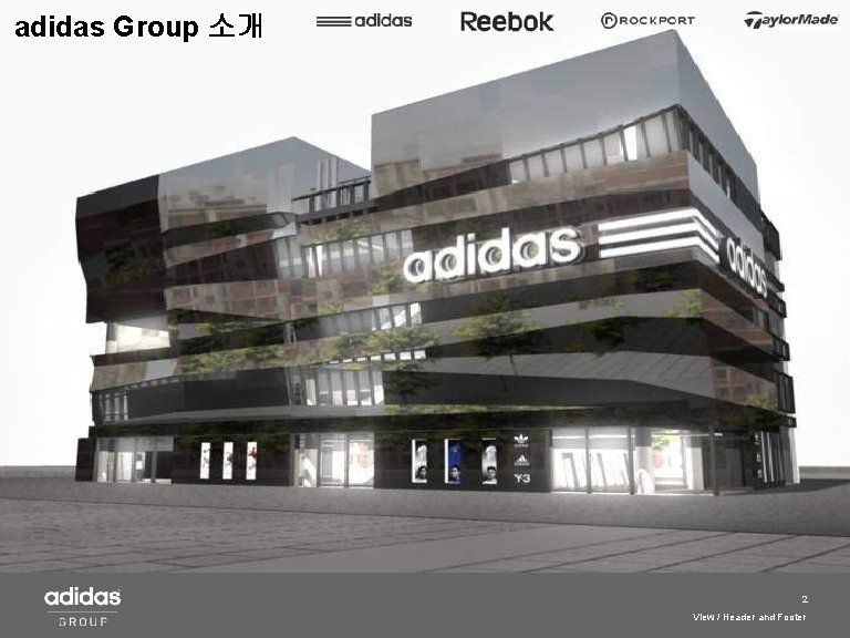 adidas Group 소개 2 View / Header and Footer 