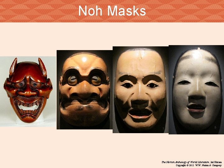 Noh Masks The Norton Anthology of World Literature, 3 rd Edition Copyright © 2012