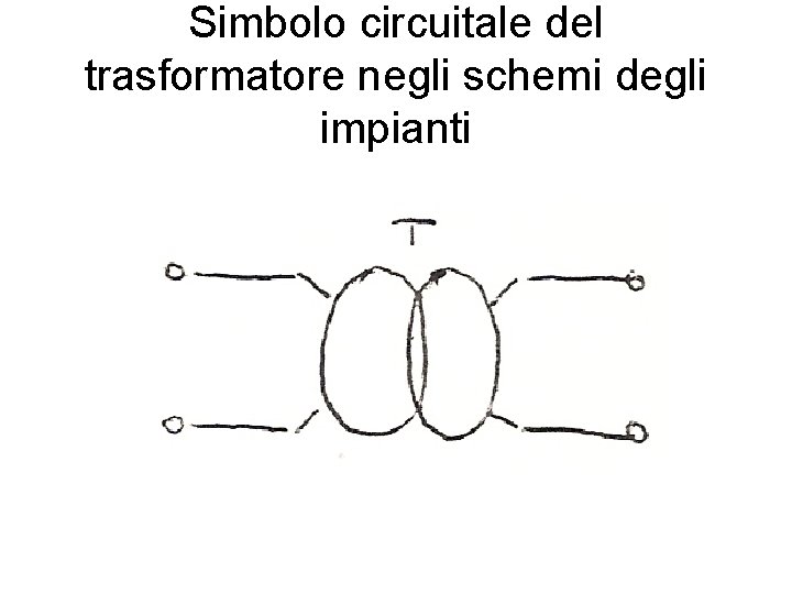 Simbolo circuitale del trasformatore negli schemi degli impianti 