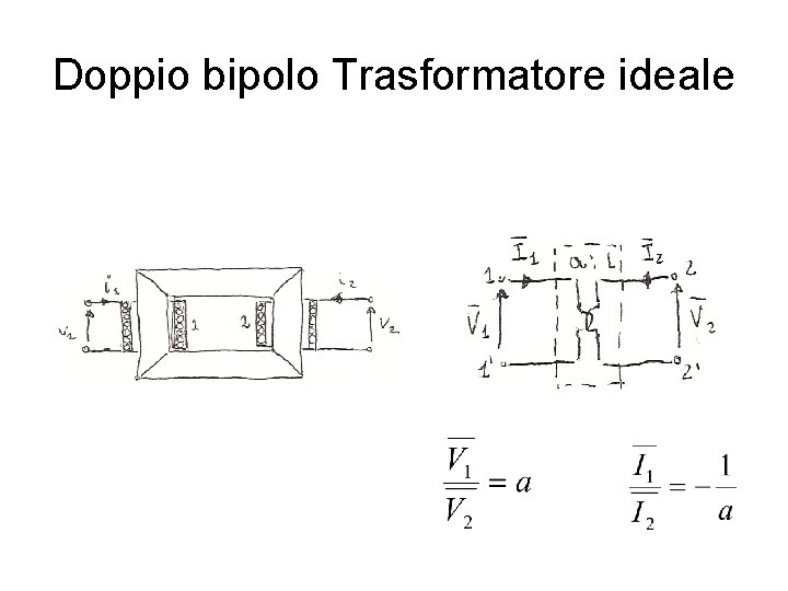 Doppio bipolo Trasformatore ideale 