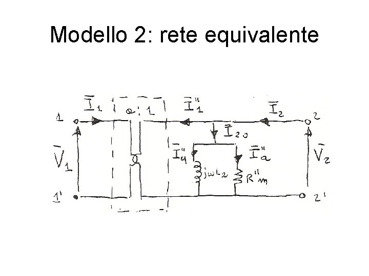 Modello 2: rete equivalente 