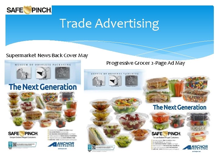 Trade Advertising Supermarket News Back Cover May Progressive Grocer 2 -Page Ad May 
