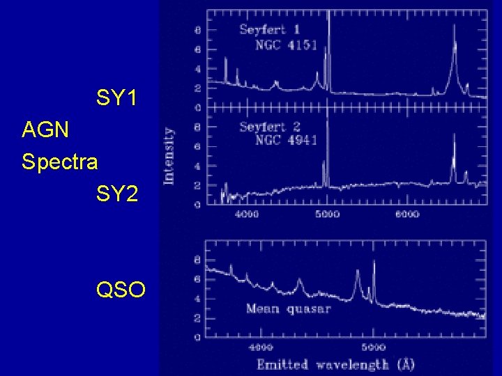 SY 1 AGN Spectra SY 2 QSO 