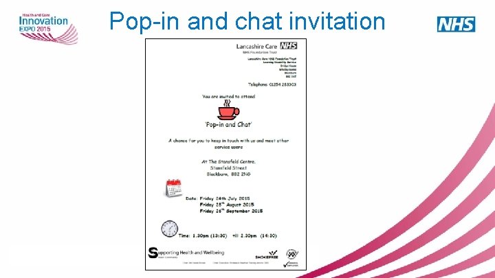 Pop-in and chat invitation 