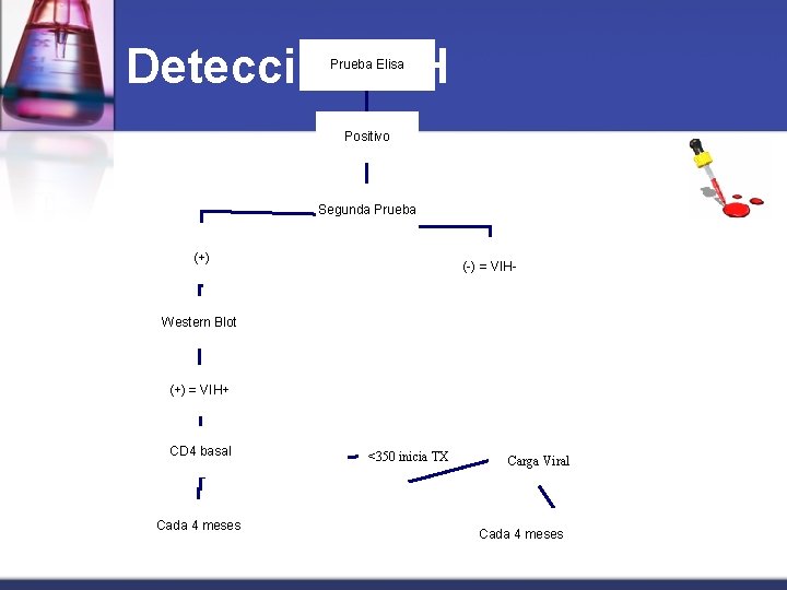 Detección VIH Prueba Elisa Positivo Segunda Prueba (+) (-) = VIH- Western Blot (+)