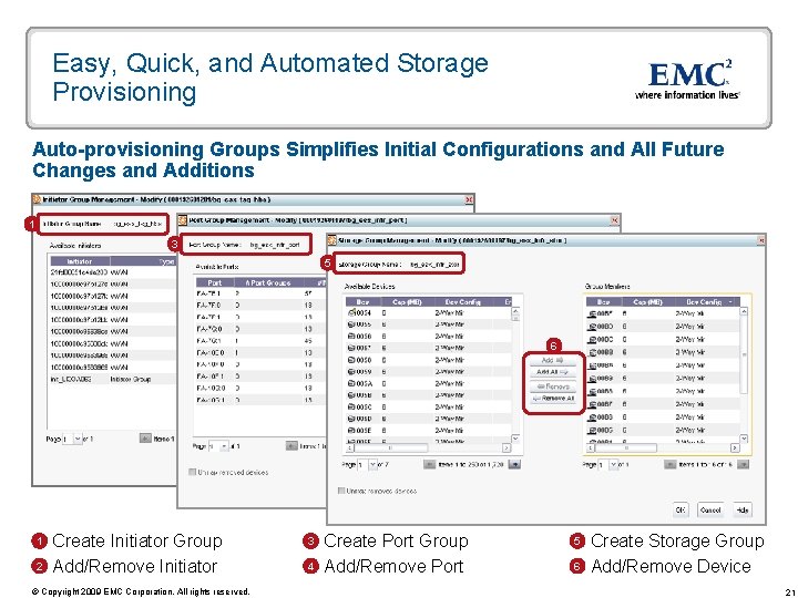 Easy, Quick, and Automated Storage Provisioning Auto-provisioning Groups Simplifies Initial Configurations and All Future