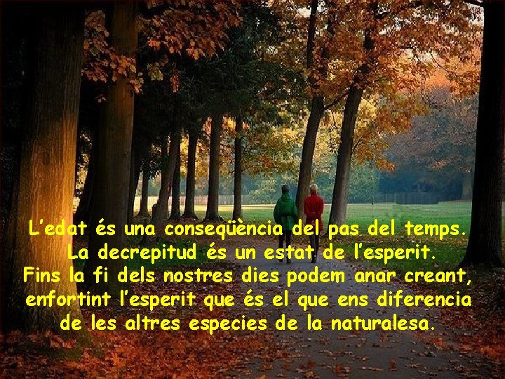 L’edat és una conseqüència del pas del temps. La decrepitud és un estat de