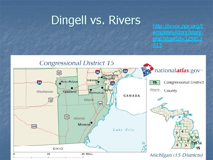 Dingell vs. Rivers http: //www. npr. org/t emplates/story. php? story. Id=129813 613 