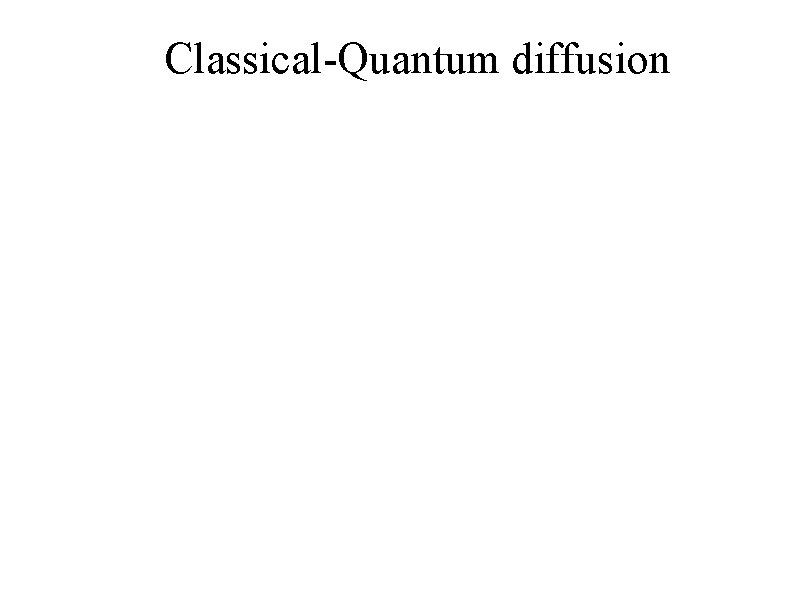 Classical-Quantum diffusion 