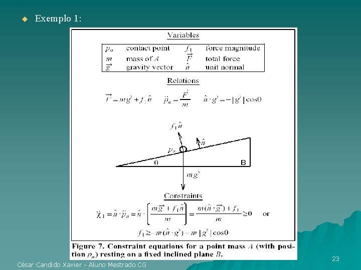 u Exemplo 1: César Candido Xavier - Aluno Mestrado CG 23 
