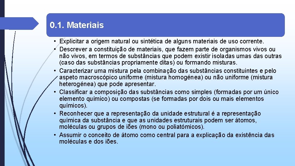 0. 1. Materiais • Explicitar a origem natural ou sintética de alguns materiais de 0. 1. Materiais • Explicitar a origem natural ou sintética de alguns materiais de