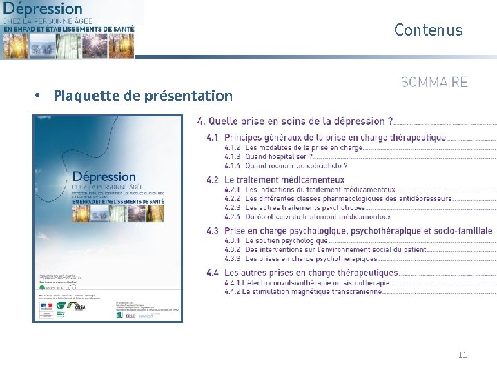 Contenus • Plaquette de présentation 11 