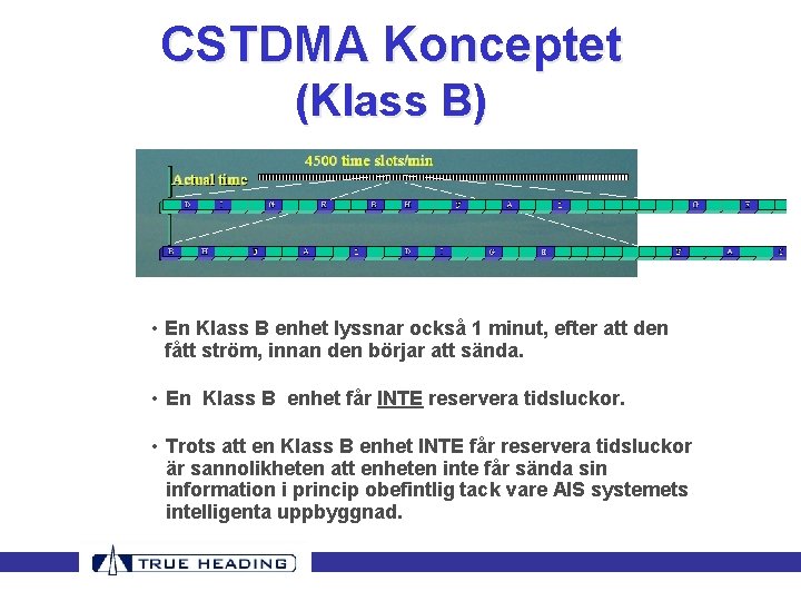 CSTDMA Konceptet (Klass B) • En Klass B enhet lyssnar också 1 minut, efter CSTDMA Konceptet (Klass B) • En Klass B enhet lyssnar också 1 minut, efter