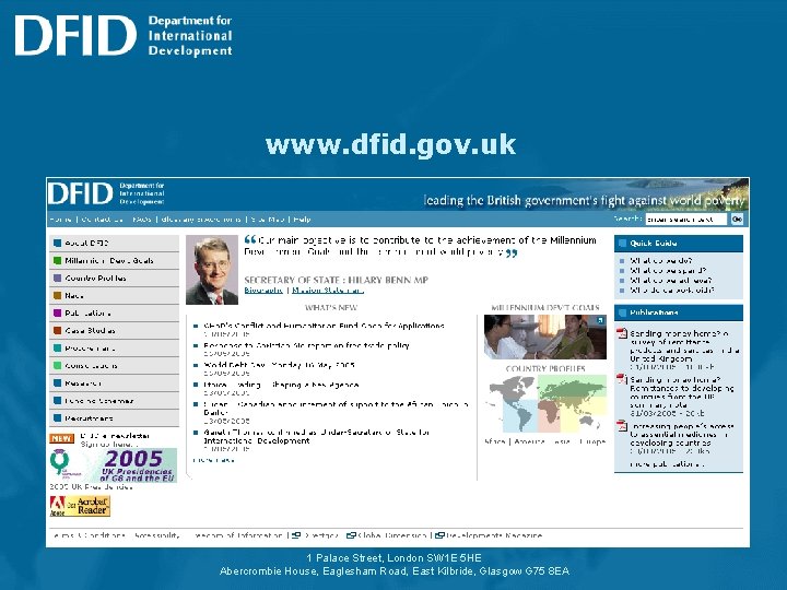 www. dfid. gov. uk 1 Palace Street, London SW 1 E 5 HE Abercrombie