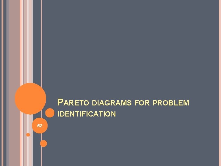 PARETO DIAGRAMS FOR PROBLEM IDENTIFICATION 52 