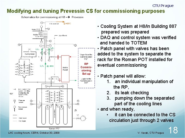 CTU Prague Modifying and tuning Prevessin CS for commissioning purposes • Cooling System at