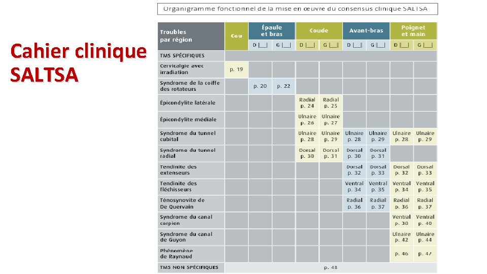 Cahier clinique SALTSA 