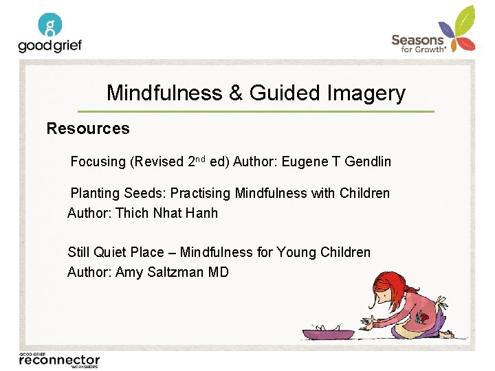 Mindfulness & Guided Imagery Resources Focusing (Revised 2 nd ed) Author: Eugene T Gendlin