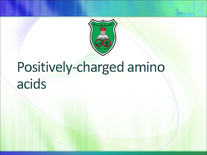 Positively-charged amino acids 