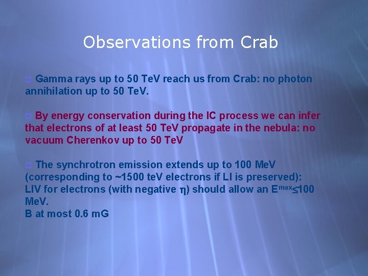 Observations from Crab Gamma rays up to 50 Te. V reach us from Crab: