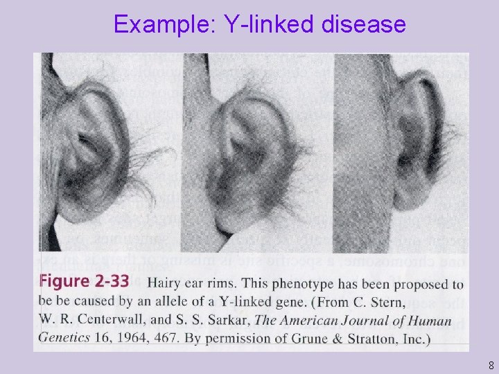 Example: Y-linked disease 8 