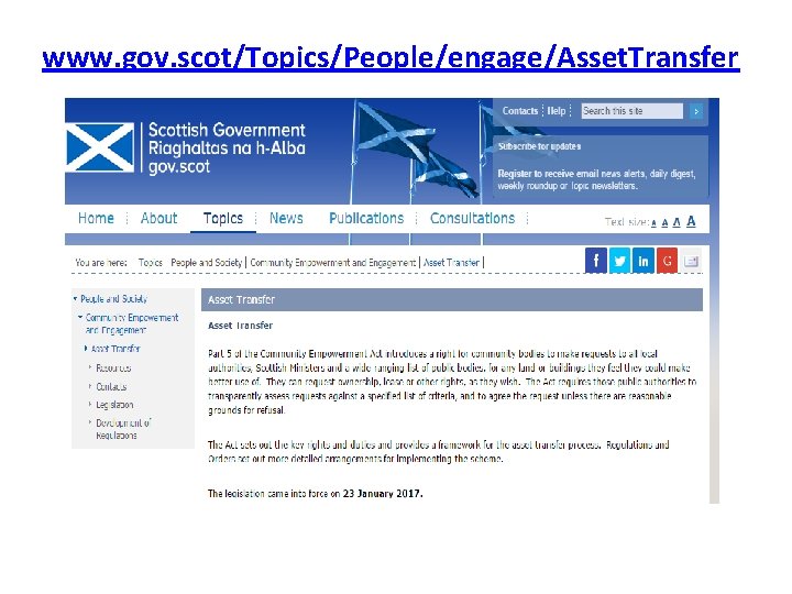 www. gov. scot/Topics/People/engage/Asset. Transfer 