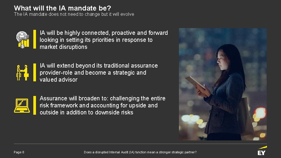 What will the IA mandate be? The IA mandate does not need to change