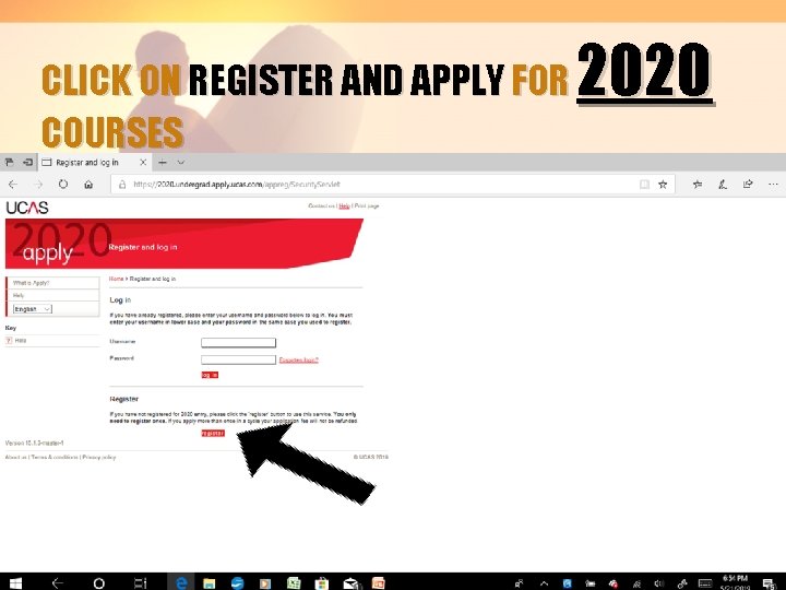 CLICK ON REGISTER AND APPLY FOR COURSES 2020 