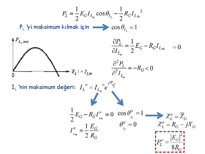 PL ‘yi maksimum kılmak için IL ‘nin maksimum değeri: 