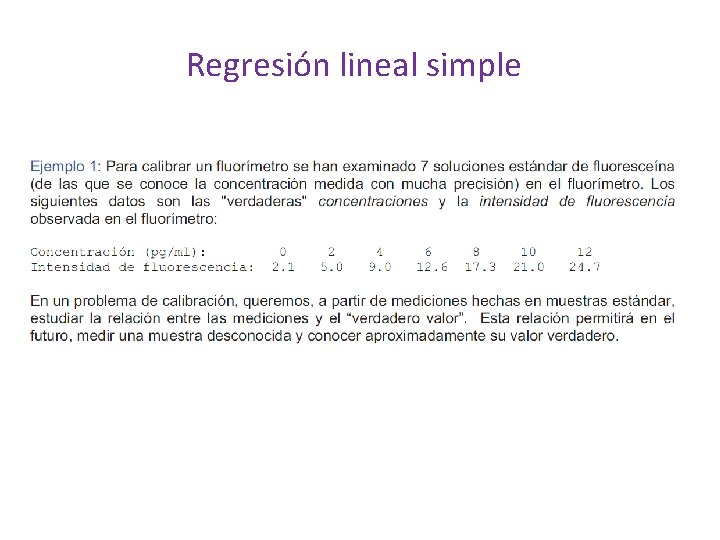Regresión lineal simple 