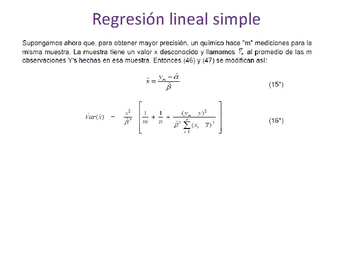 Regresión lineal simple 