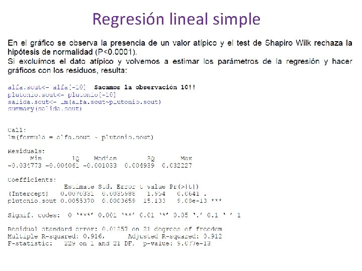 Regresión lineal simple 