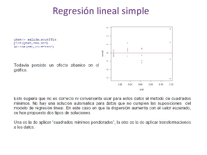 Regresión lineal simple 