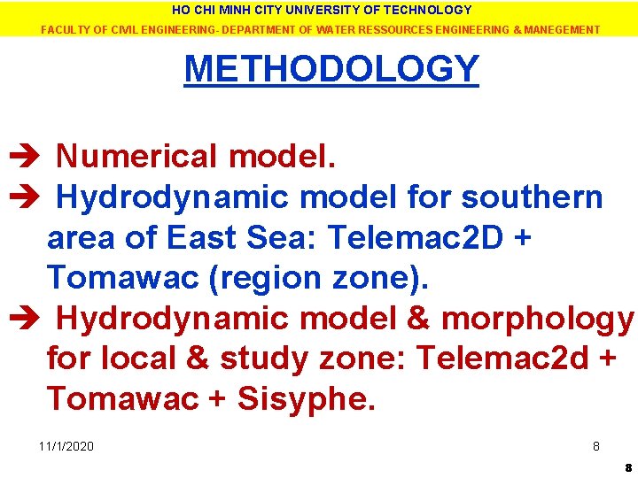 HO CHI MINH CITY UNIVERSITY OF TECHNOLOGY FACULTY OF CIVIL ENGINEERING- DEPARTMENT OF WATER