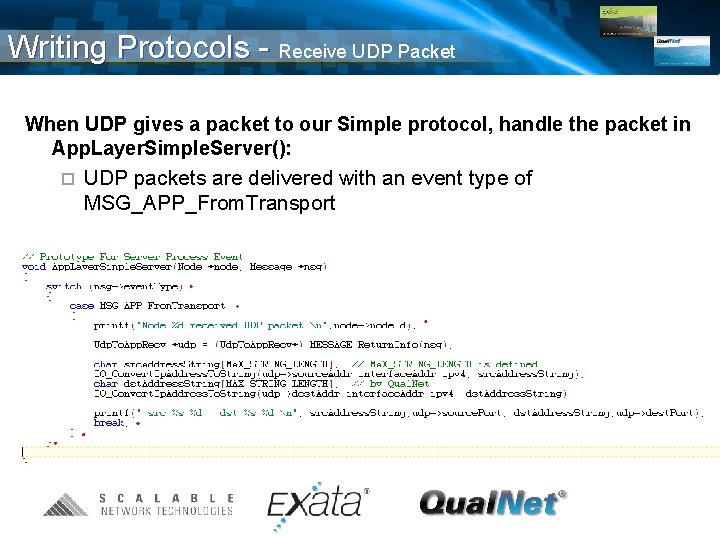 Writing Protocols - Receive UDP Packet When UDP gives a packet to our Simple