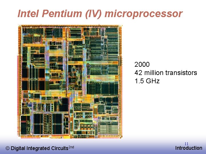 Intel Pentium (IV) microprocessor 2000 42 million transistors 1. 5 GHz © EE 141
