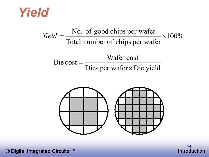 Yield © EE 141 Digital Integrated Circuits 2 nd 34 Introduction 
