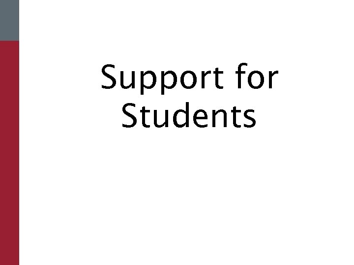 Support for Students 