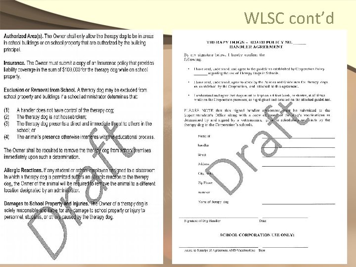 WLSC cont’d 