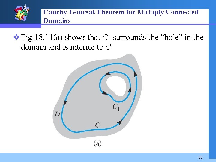 Cauchy-Goursat Theorem for Multiply Connected Domains v Fig 18. 11(a) shows that C 1