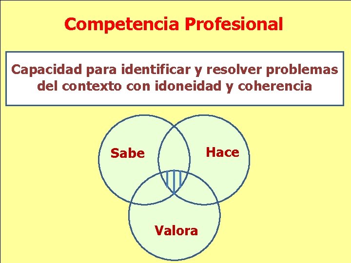 Competencia Profesional Capacidad para identificar y resolver problemas del contexto con idoneidad y coherencia Competencia Profesional Capacidad para identificar y resolver problemas del contexto con idoneidad y coherencia