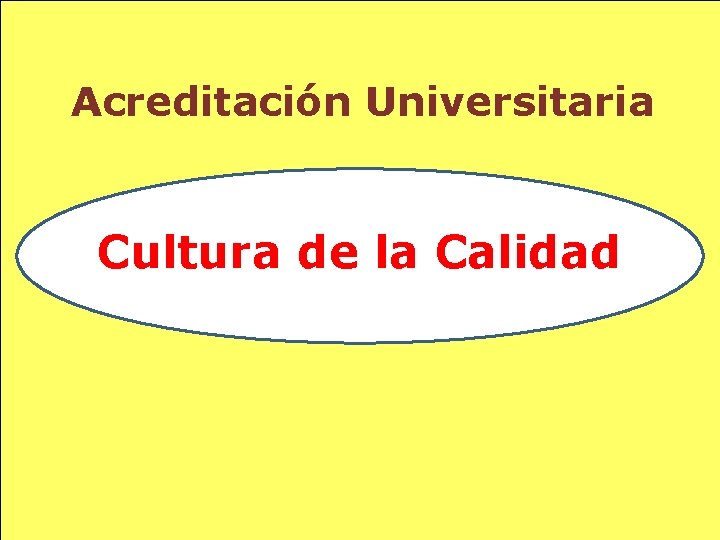 Acreditación Universitaria Cultura de la Calidad 