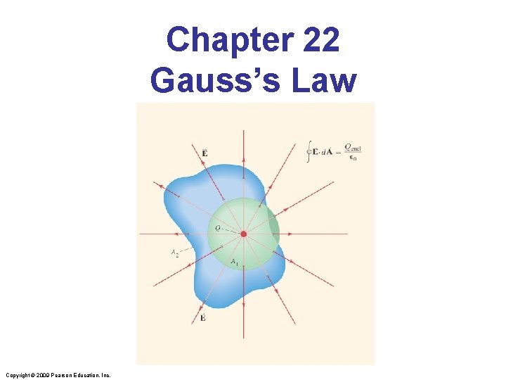 Chapter 22 Gauss’s Law Copyright © 2009 Pearson Education, Inc. 
