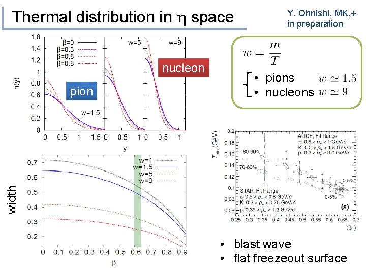 Thermal distribution in h space nucleon • pions • nucleons width pion Y. Ohnishi,