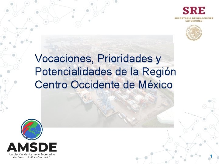 Vocaciones, Prioridades y Potencialidades de la Región Centro Occidente de México 1 